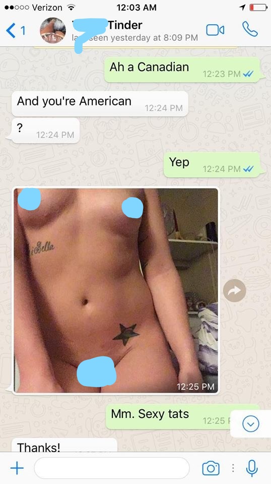 Nude tinder A woman