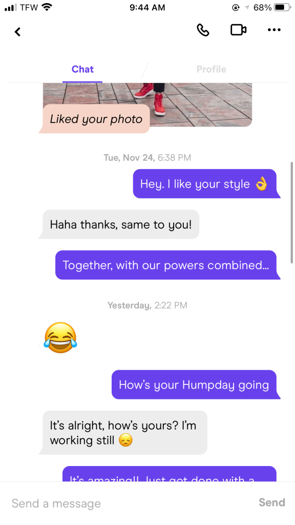 how do i send message on tinder