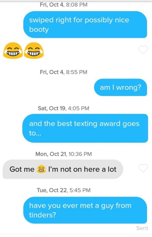 What to say when you get number on tinder