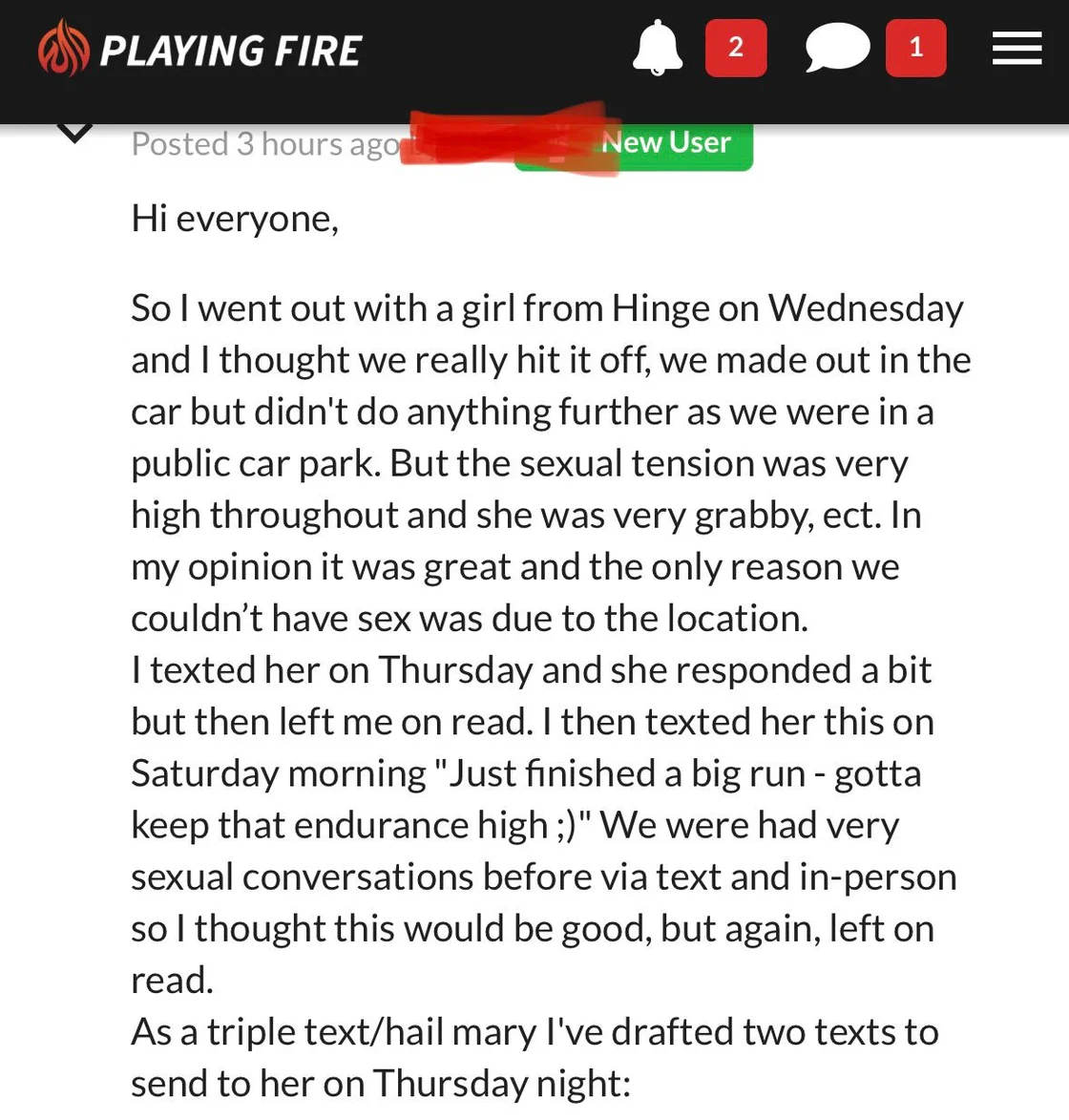 girl ghosting after the first date
