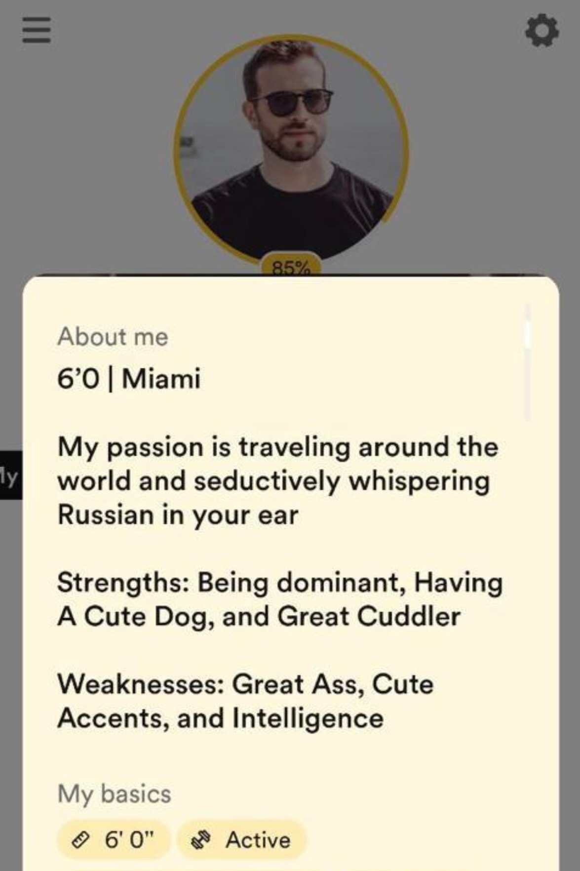 successful tinder bio