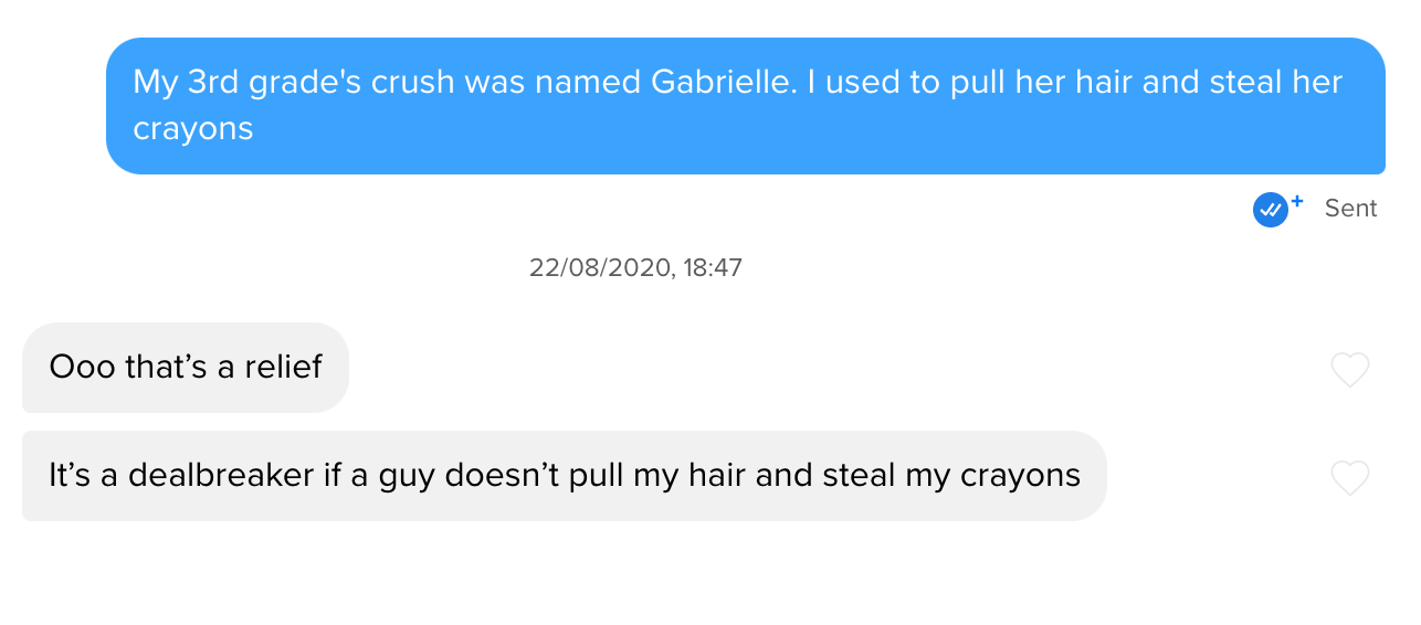 pull her hair and steal her crayons opener