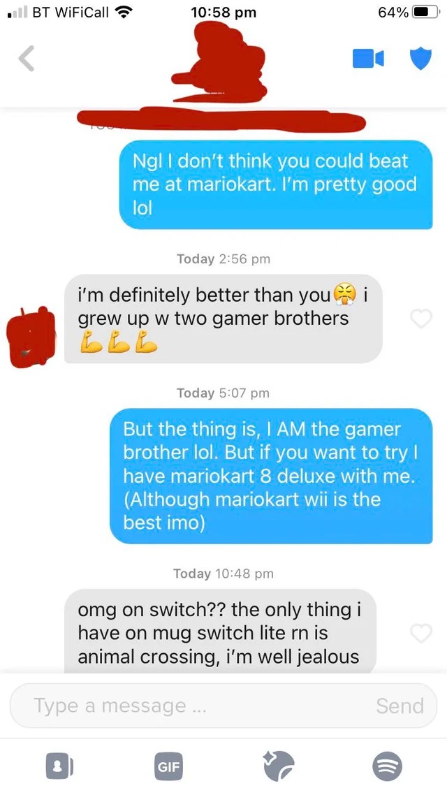 mario kart tinder opener