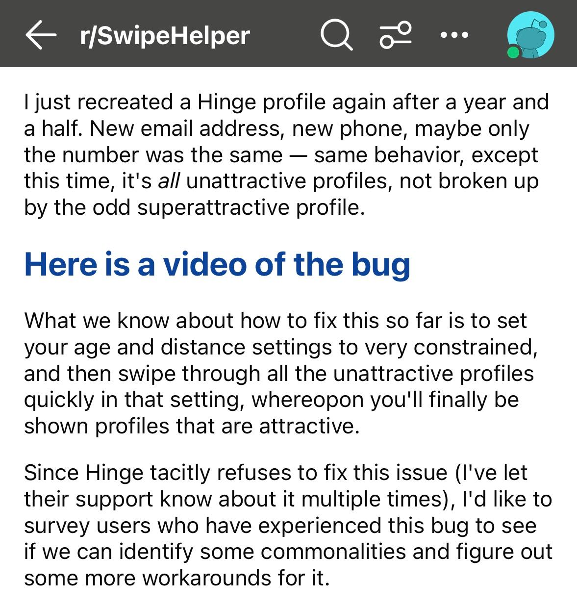 hinge bug